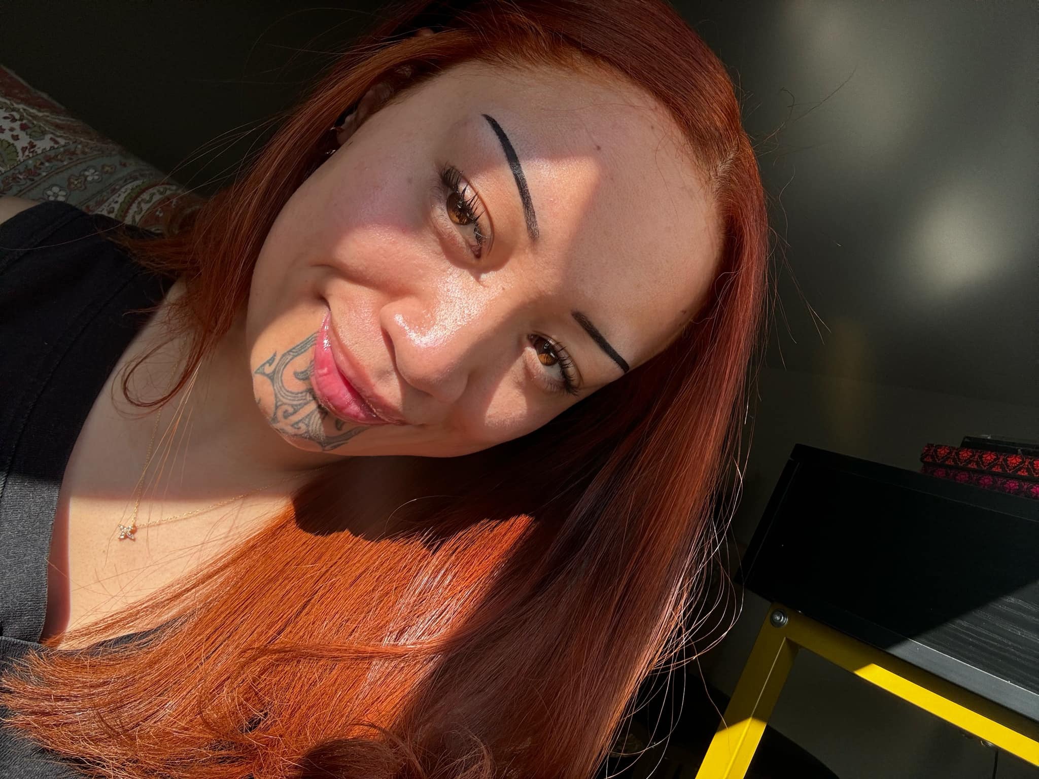 A wahine in warm light